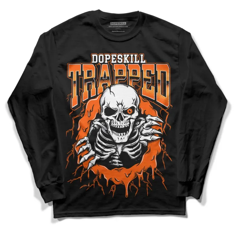 Brilliant Orange 12s DopeSkill Long Sleeve T-Shirt Trapped Halloween Graphic sold by DopeSkill