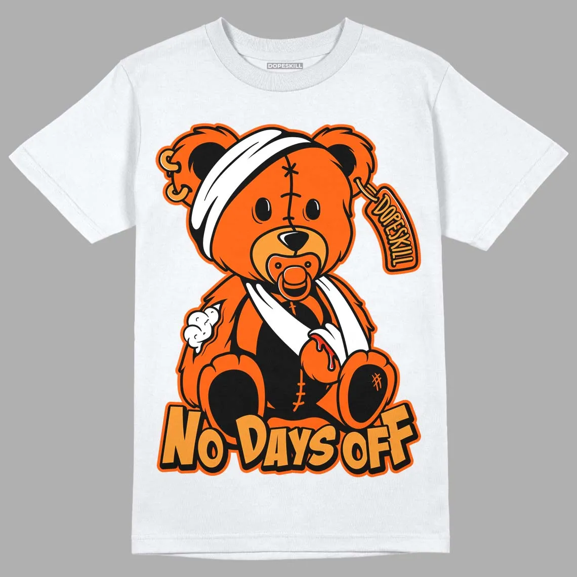 Brilliant Orange 12s DopeSkill T-Shirt Hurt Bear Graphic sold by DopeSkill product image thumbnail 2