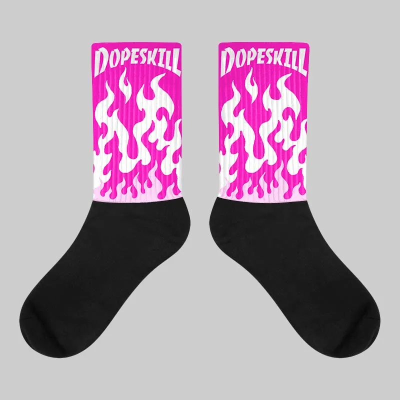 Dunk Low Active Fuchsia DopeSkill Sublimated Socks FIRE Graphic sold by DopeSkill