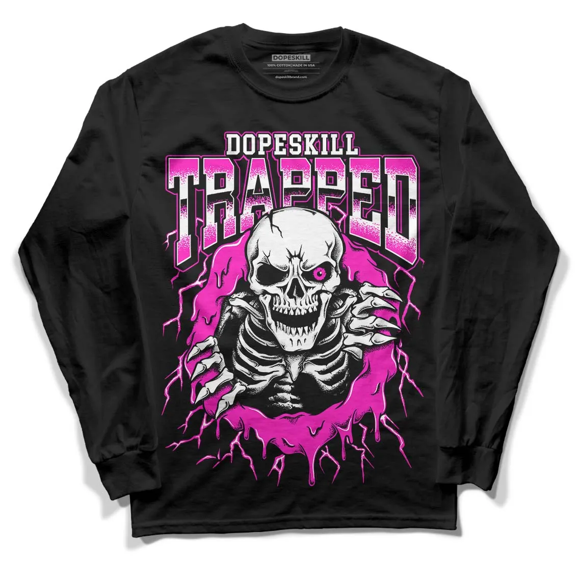 Dunk Low Active Fuchsia DopeSkill Long Sleeve T-Shirt Trapped Halloween Graphic sold by DopeSkill product image thumbnail 2