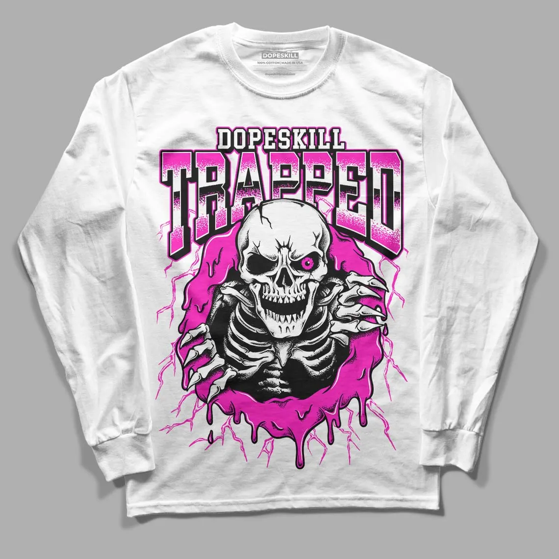 Dunk Low Active Fuchsia DopeSkill Long Sleeve T-Shirt Trapped Halloween Graphic sold by DopeSkill