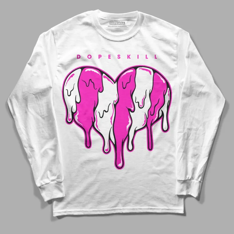 Dunk Low Active Fuchsia DopeSkill Long Sleeve T-Shirt Slime Drip Heart Graphic sold by DopeSkill