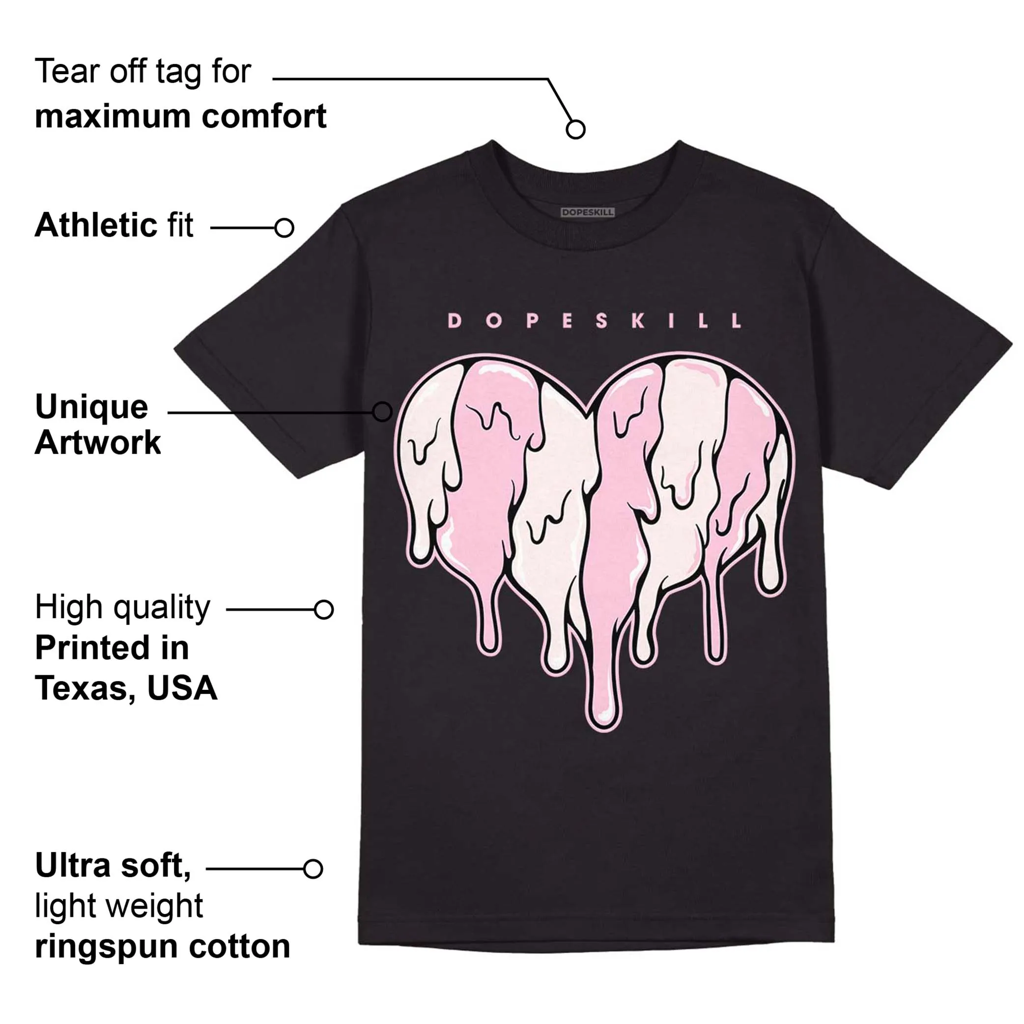 Dunk Low Pink Foam DopeSkill T-Shirt Slime Drip Heart Graphic sold by DopeSkill product image thumbnail 3
