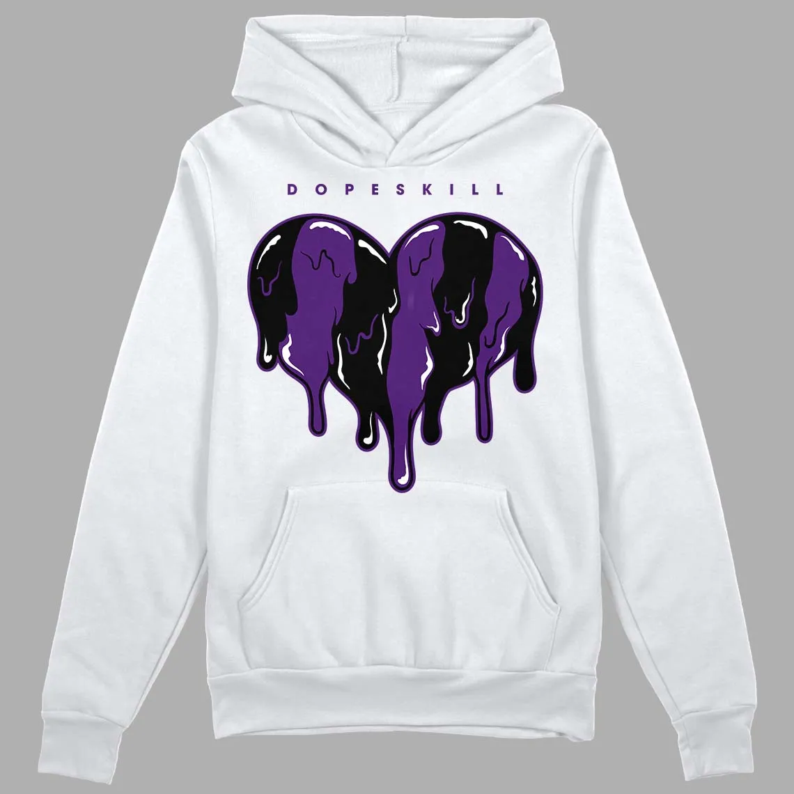 Field Purple 12s DopeSkill Hoodie Sweatshirt Slime Drip Heart Graphic sold by DopeSkill