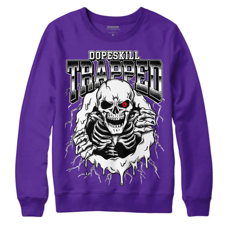 PURPLE Collection DopeSkill Purple Sweatshirt Trapped Halloween Graphic sold by DopeSkill