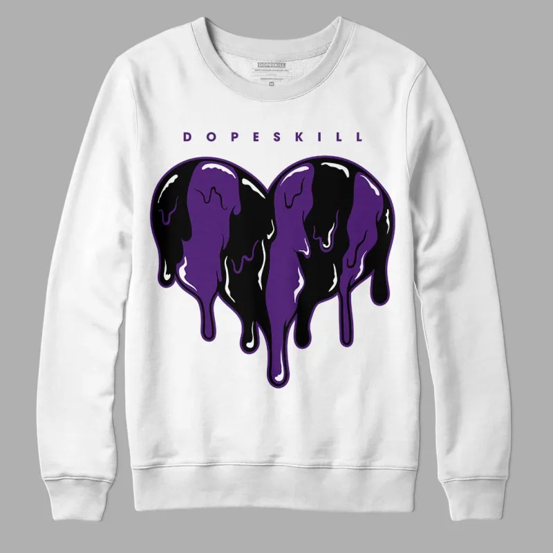 Field Purple 12s DopeSkill Sweatshirt Slime Drip Heart Graphic sold by DopeSkill