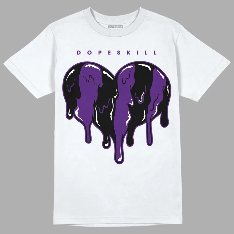 Field Purple 12s DopeSkill T-Shirt Slime Drip Heart Graphic sold by DopeSkill