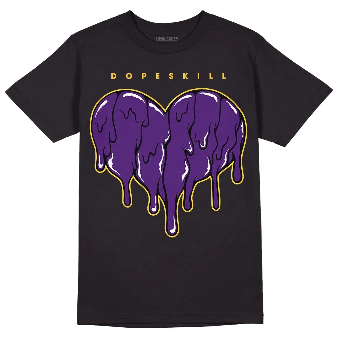 Field Purple 12s DopeSkill T-Shirt Slime Drip Heart Graphic sold by DopeSkill product image thumbnail 2