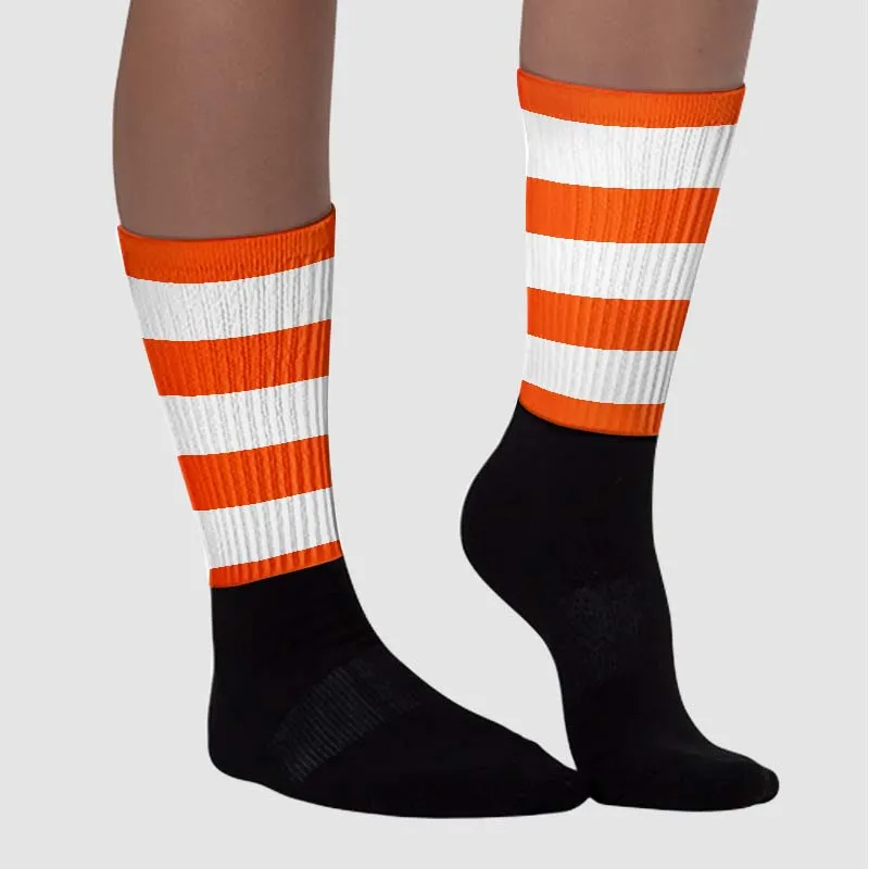 Orange Milk DopeSkill Sublimated Socks Horizontal Stripes Graphic sold by DopeSkill product image thumbnail 3