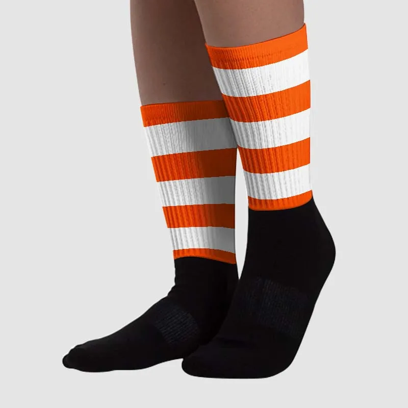 Orange Milk DopeSkill Sublimated Socks Horizontal Stripes Graphic sold by DopeSkill product image thumbnail 2