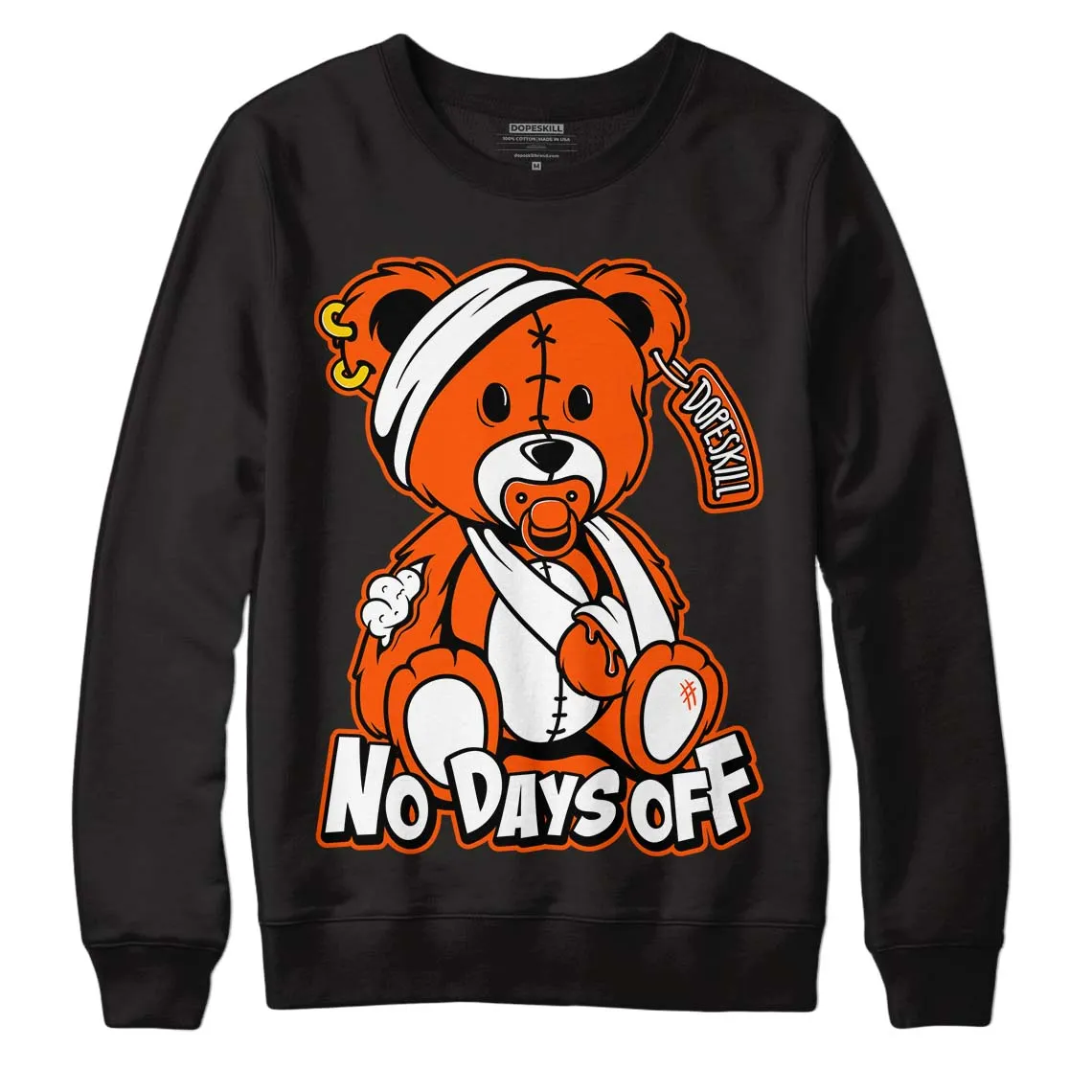 Orange Milk DopeSkill Sweatshirt Hurt Bear Graphic sold by DopeSkill product image thumbnail 2