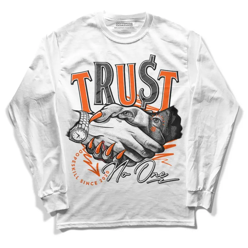 Orange Milk DopeSkill Long Sleeve T-Shirt Trust No One Graphic sold by DopeSkill