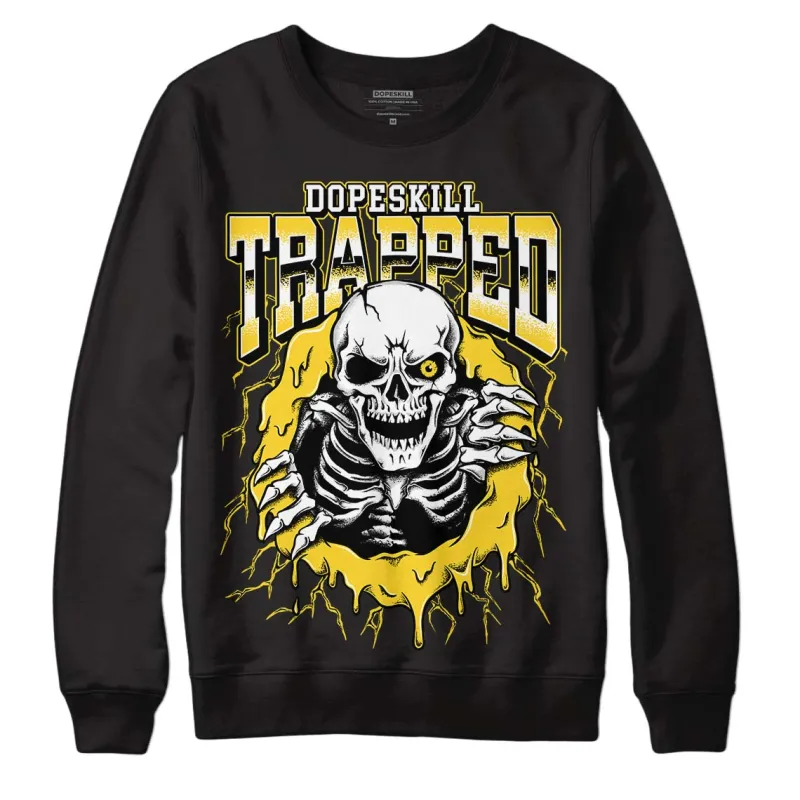 Black Tour Yellow AJ 4 Thunder DopeSkill Sweatshirt Trapped Halloween Graphic sold by DopeSkill