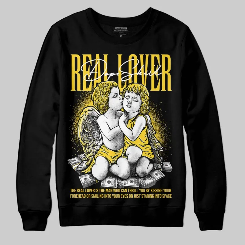 Black Tour Yellow AJ 4 Thunder DopeSkill Sweatshirt Real Lover Graphic sold by DopeSkill