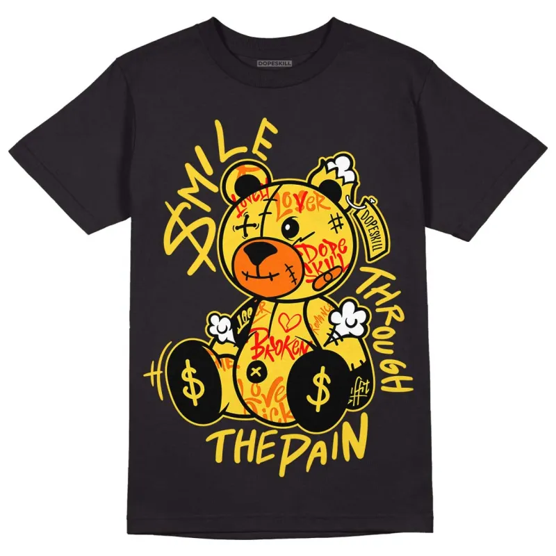 Black Tour Yellow AJ 4 Thunder DopeSkill T-Shirt Smile Through The Pain Graphic sold by DopeSkill