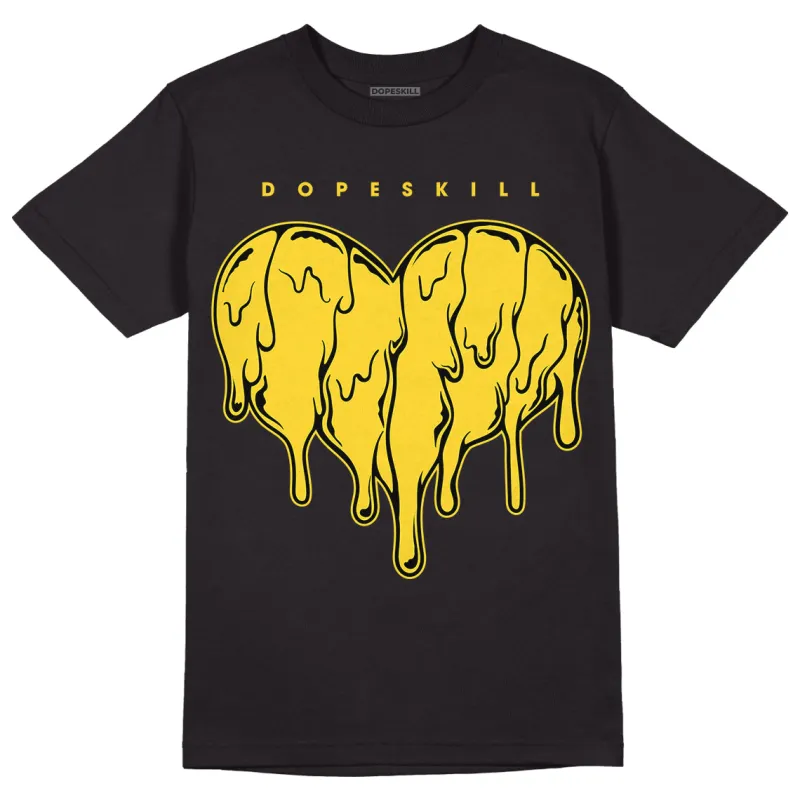 Black Tour Yellow AJ 4 Thunder DopeSkill T-Shirt Slime Drip Heart Graphic sold by DopeSkill
