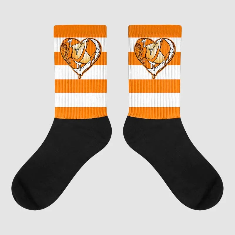 Dunk Low Magma Orange DopeSkill Sublimated Socks Horizontal Stripes Graphic sold by DopeSkill