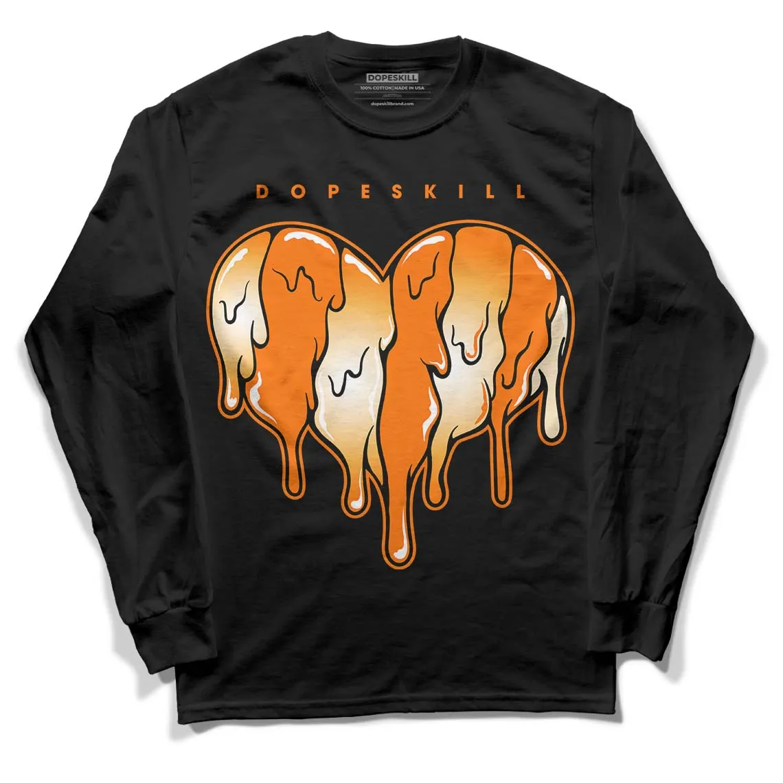 Dunk Low Magma Orange DopeSkill Long Sleeve T-Shirt Slime Drip Heart Graphic sold by DopeSkill product image thumbnail 2