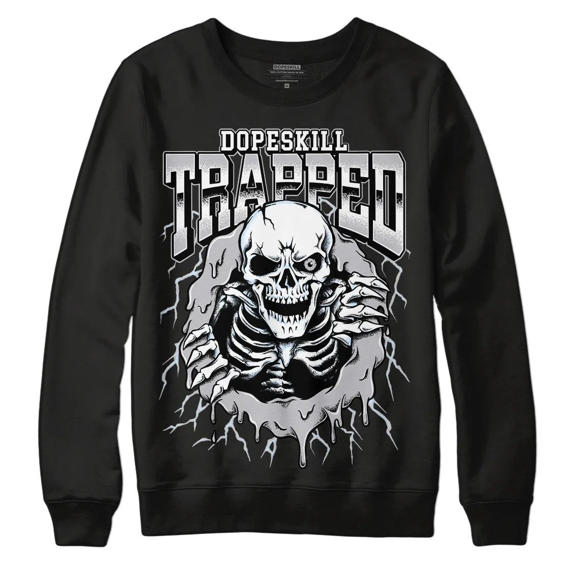 Cement Grey 11s DopeSkill Sweatshirt Trapped Halloween Graphic sold by DopeSkill product image thumbnail 2