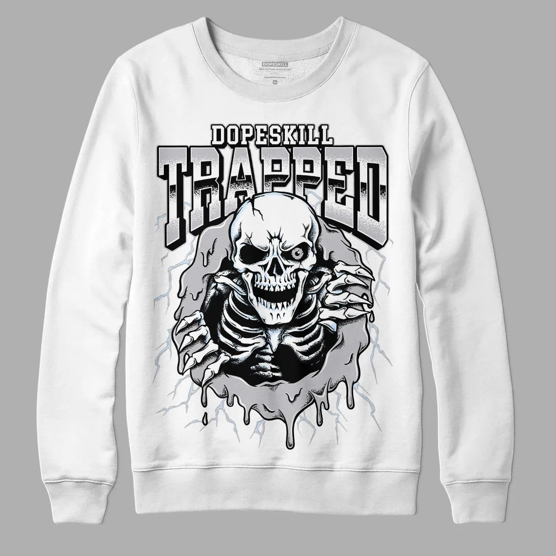 Cement Grey 11s DopeSkill Sweatshirt Trapped Halloween Graphic sold by DopeSkill