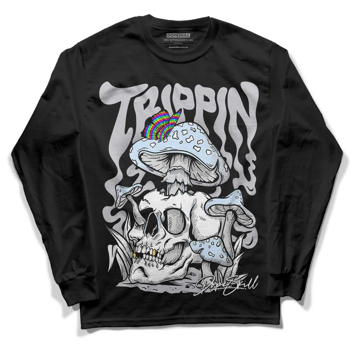 Cement Grey 11s DopeSkill Long Sleeve T-Shirt Trippin Graphic sold by DopeSkill product image thumbnail 2