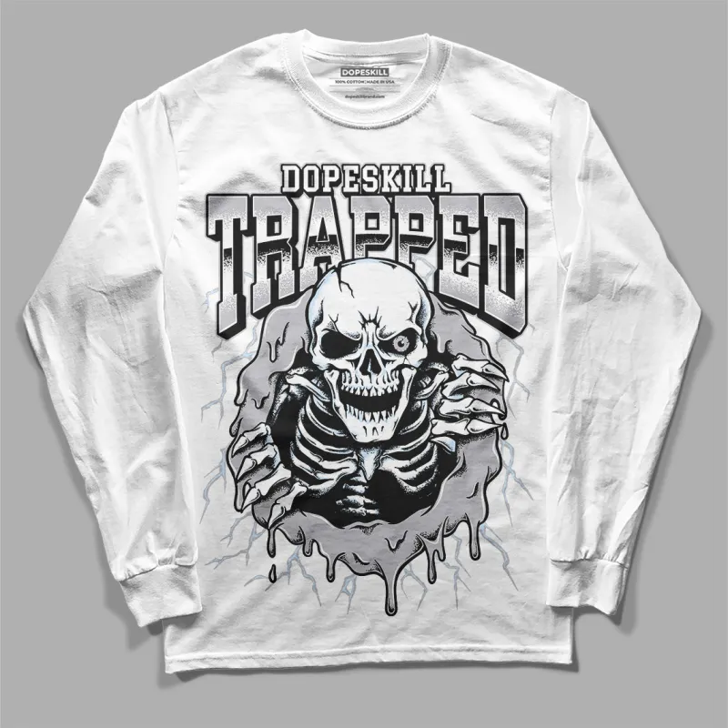 Cement Grey 11s DopeSkill Long Sleeve T-Shirt Trapped Halloween Graphic sold by DopeSkill