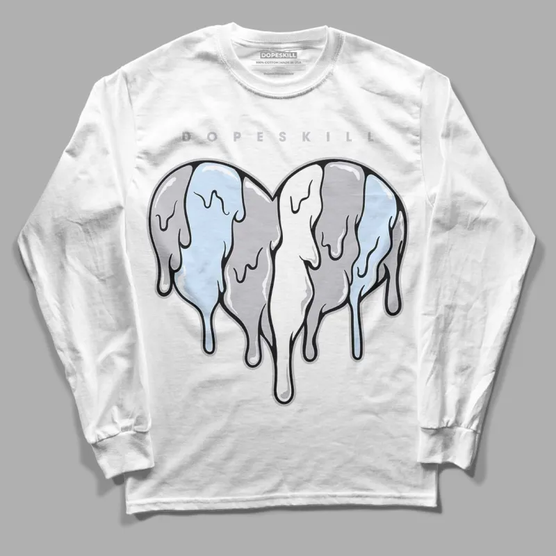 Cement Grey 11s DopeSkill Long Sleeve T-Shirt Slime Drip Heart Graphic sold by DopeSkill