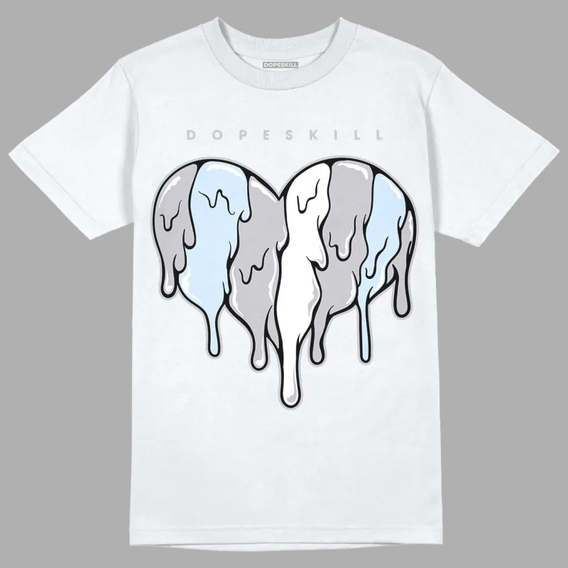 Cement Grey 11s DopeSkill T-Shirt Slime Drip Heart Graphic sold by DopeSkill