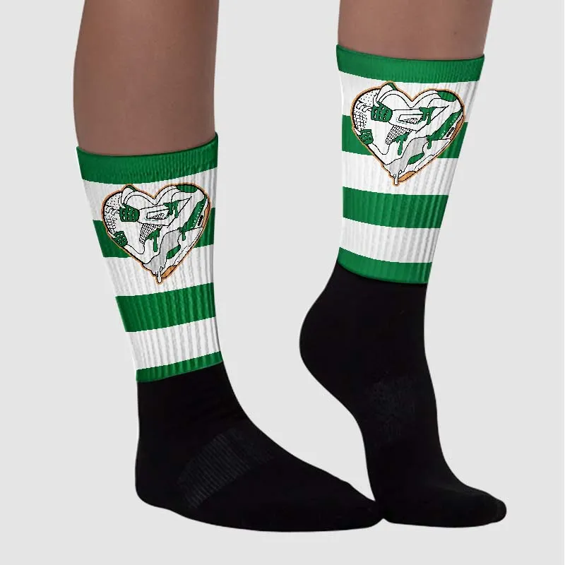 Pine Green 4s DopeSkill Sublimated Socks Horizontal Stripes Graphic sold by DopeSkill product image thumbnail 3