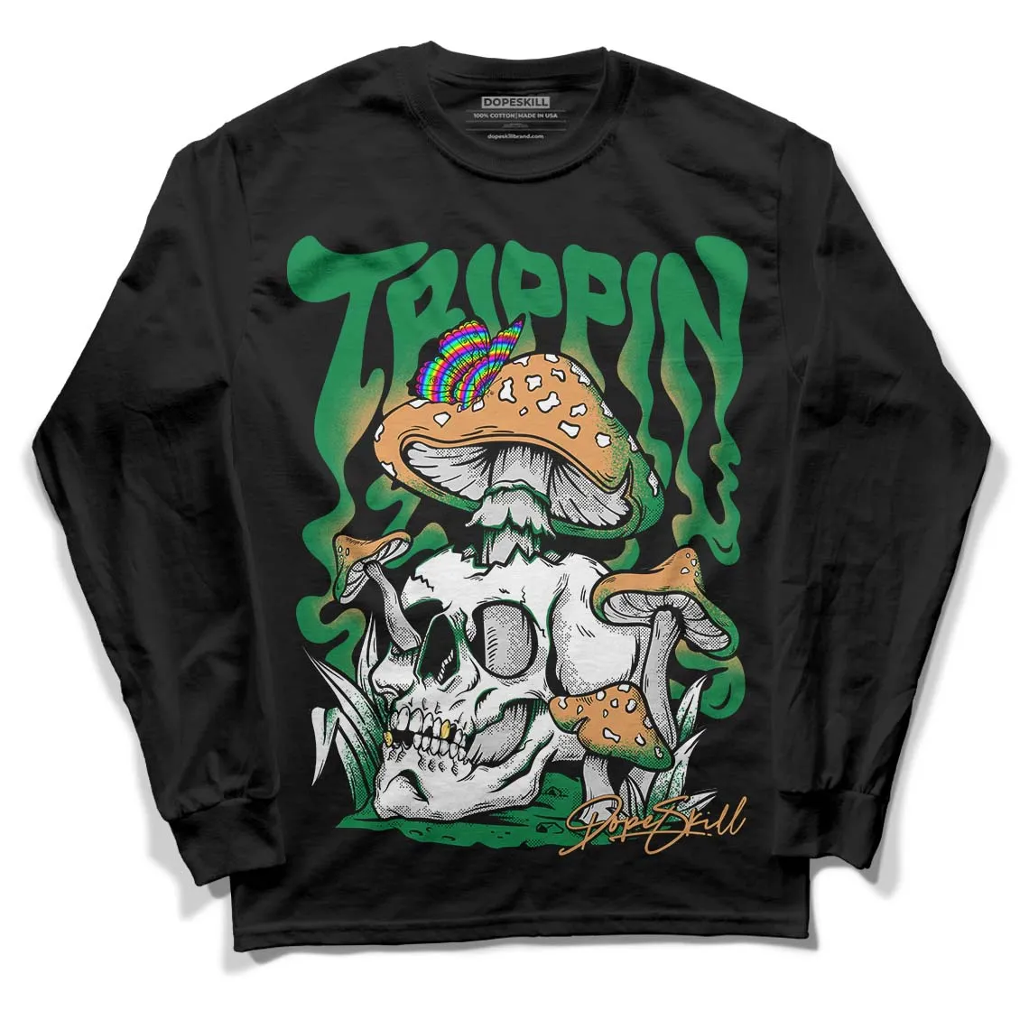 Pine Green 4s DopeSkill Long Sleeve T-Shirt Trippin Graphic sold by DopeSkill product image thumbnail 2