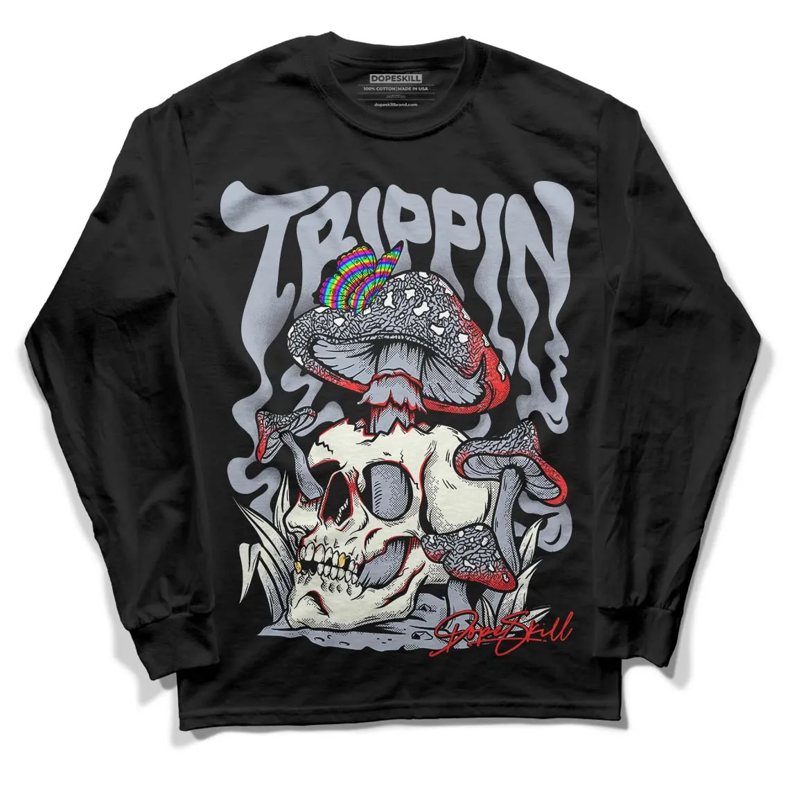 White Cement Reimagined 3s DopeSkill Long Sleeve T-Shirt Trippin Graphic sold by DopeSkill product image thumbnail 2