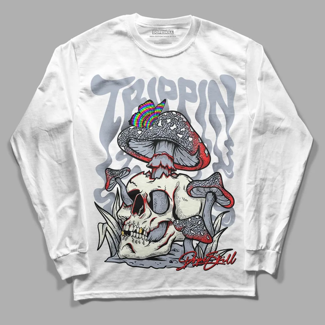 White Cement Reimagined 3s DopeSkill Long Sleeve T-Shirt Trippin Graphic sold by DopeSkill