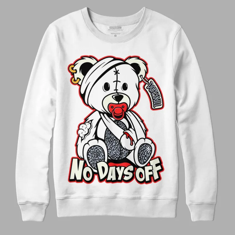 White Cement Reimagined 3s DopeSkill Sweatshirt Hurt Bear Graphic sold by DopeSkill