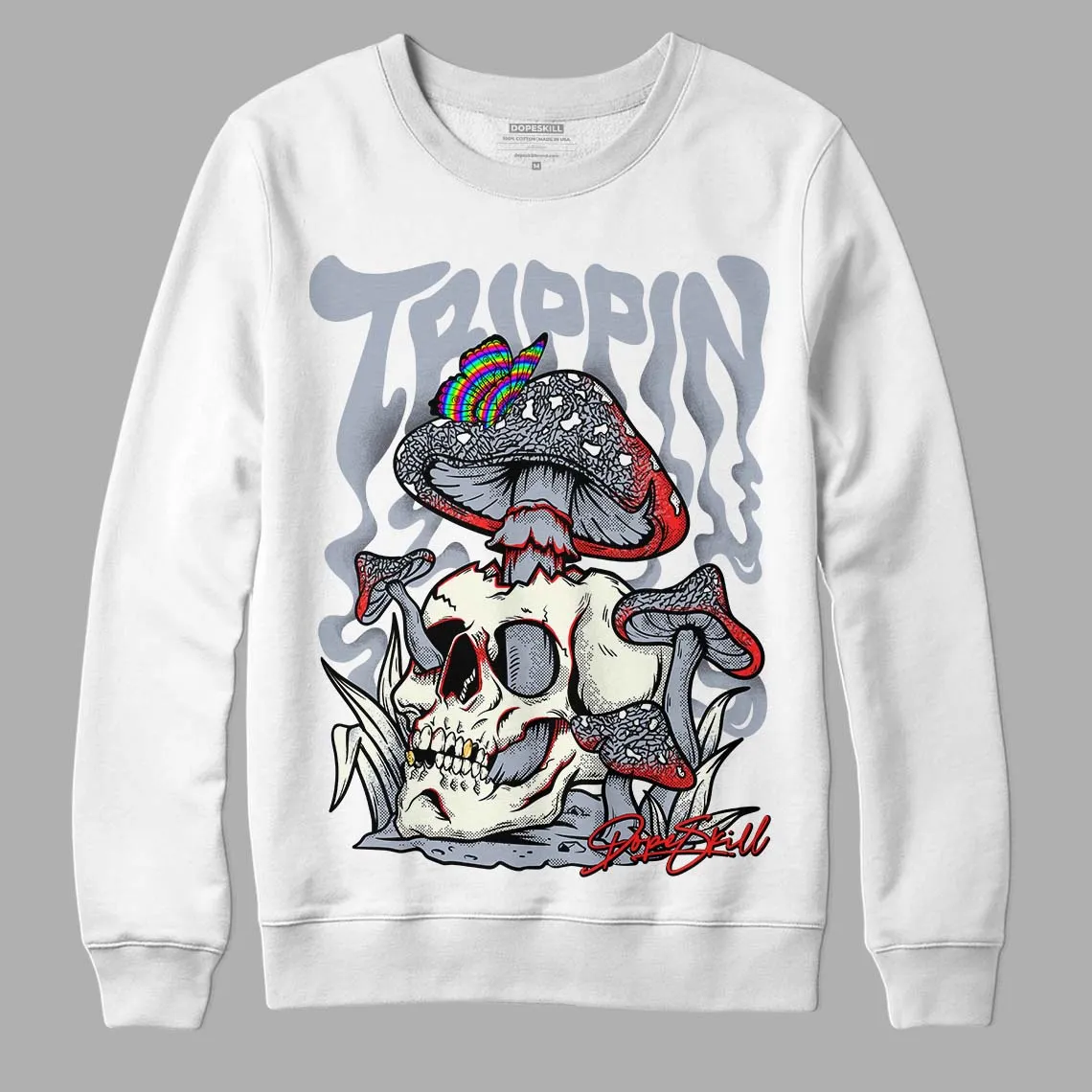White Cement Reimagined 3s DopeSkill Sweatshirt Trippin Graphic sold by DopeSkill
