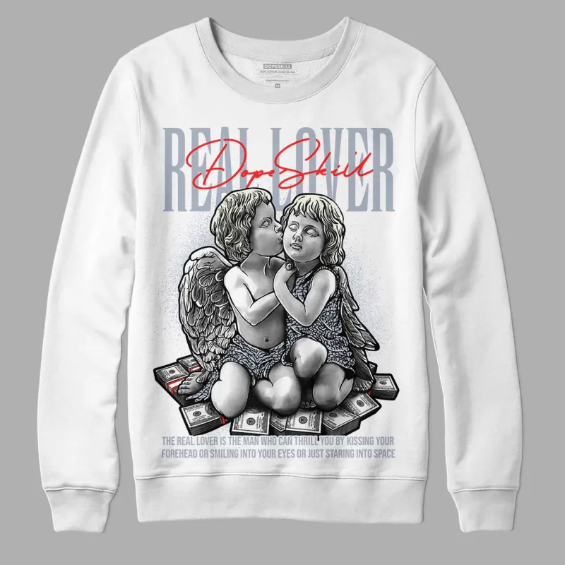 White Cement Reimagined 3s DopeSkill Sweatshirt Real Lover Graphic sold by DopeSkill