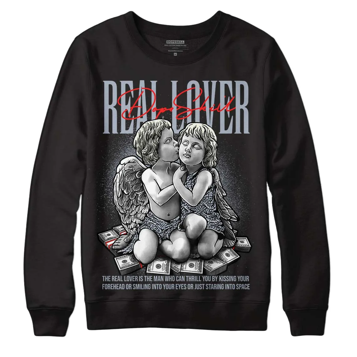 White Cement Reimagined 3s DopeSkill Sweatshirt Real Lover Graphic sold by DopeSkill product image thumbnail 2