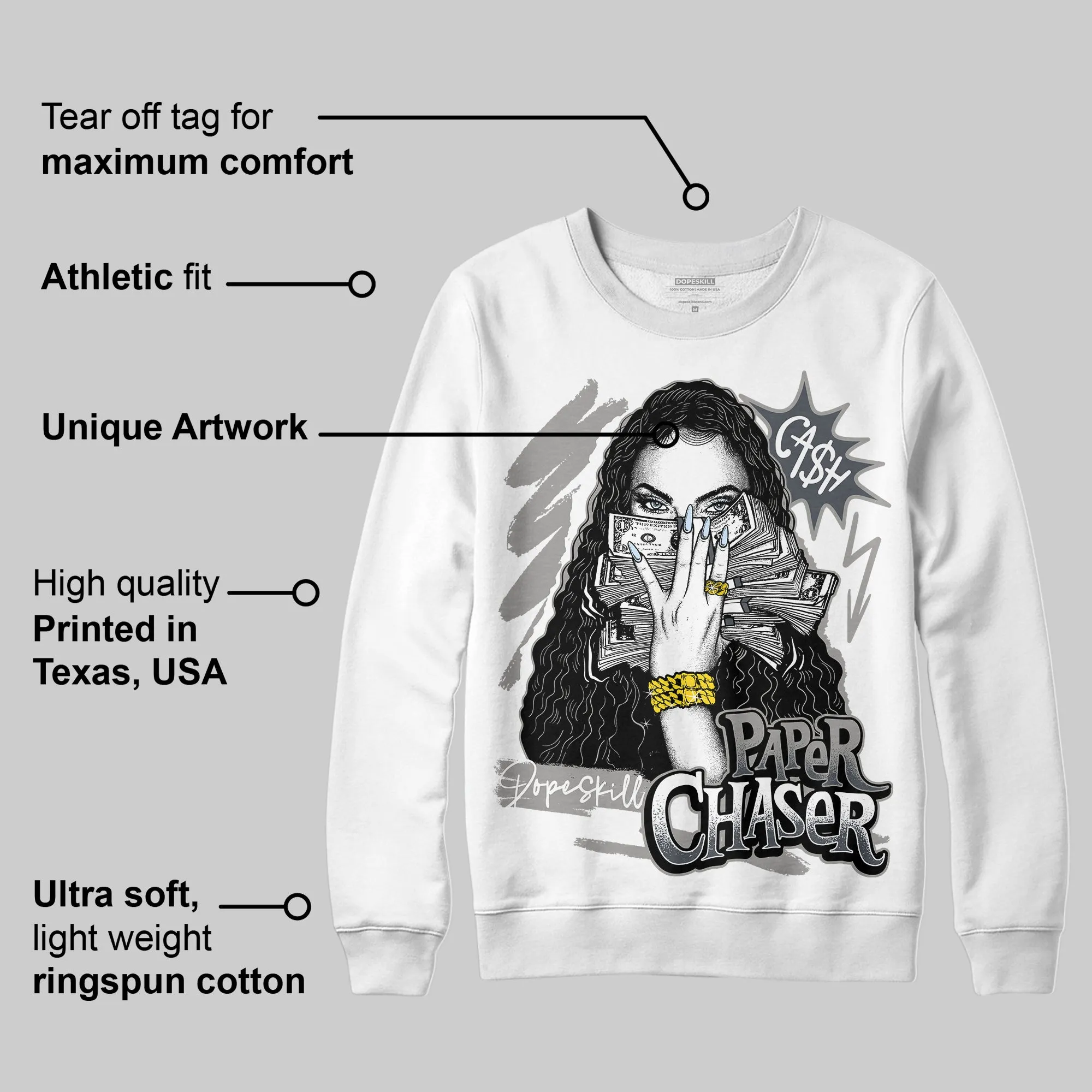 Cool Grey 6s DopeSkill Sweatshirt NPC Graphic sold by DopeSkill product image thumbnail 3