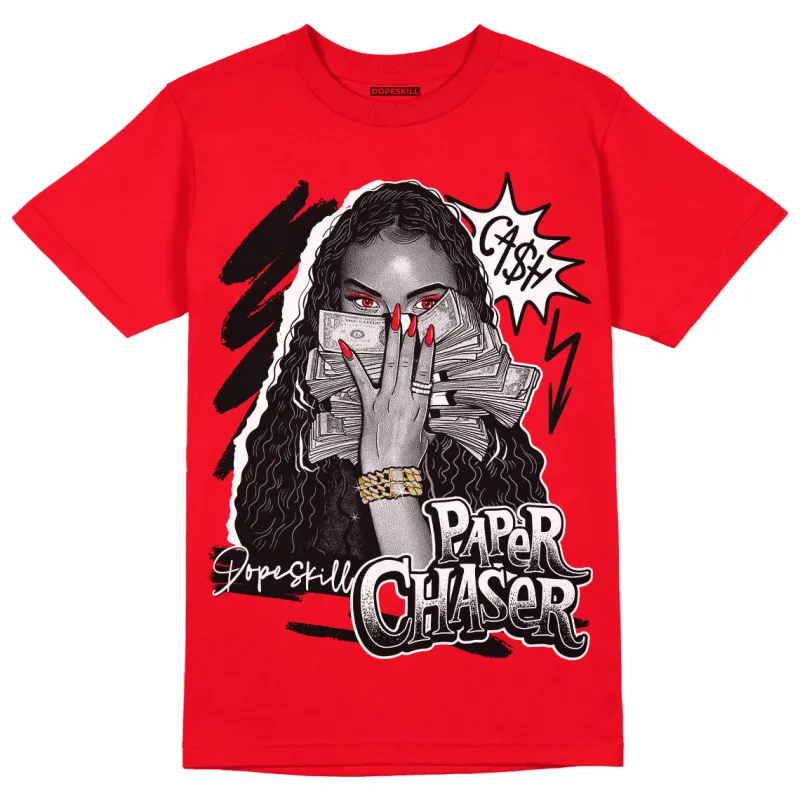Red Thunder 4s DopeSkill Red T-shirt NPC Graphic sold by DopeSkill
