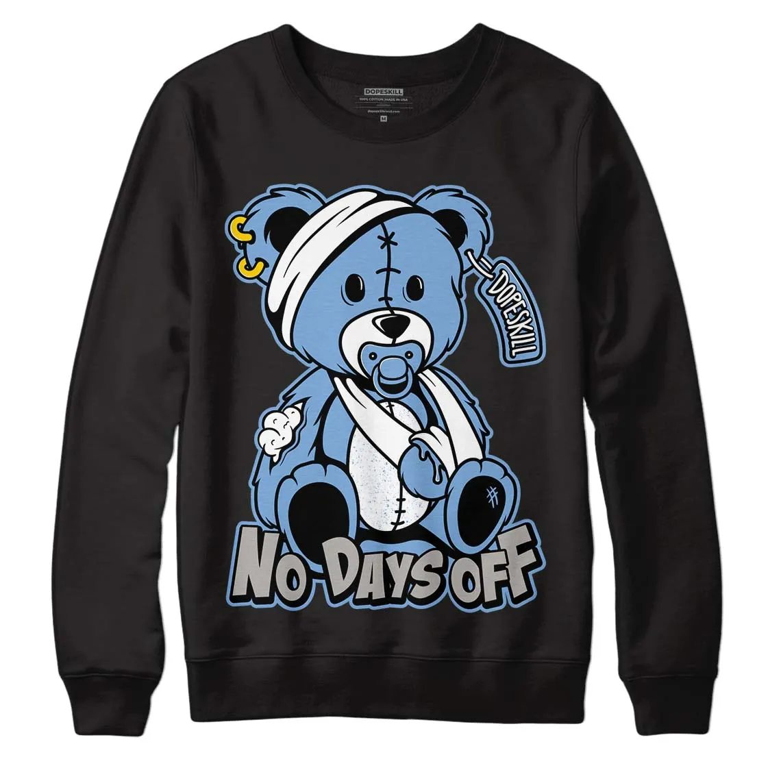 University Blue 5s DopeSkill Sweatshirt Hurt Bear Graphic sold by DopeSkill product image thumbnail 2