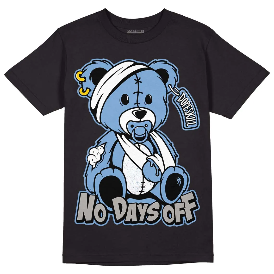 University Blue 5s DopeSkill T-Shirt Hurt Bear Graphic sold by DopeSkill product image thumbnail 2