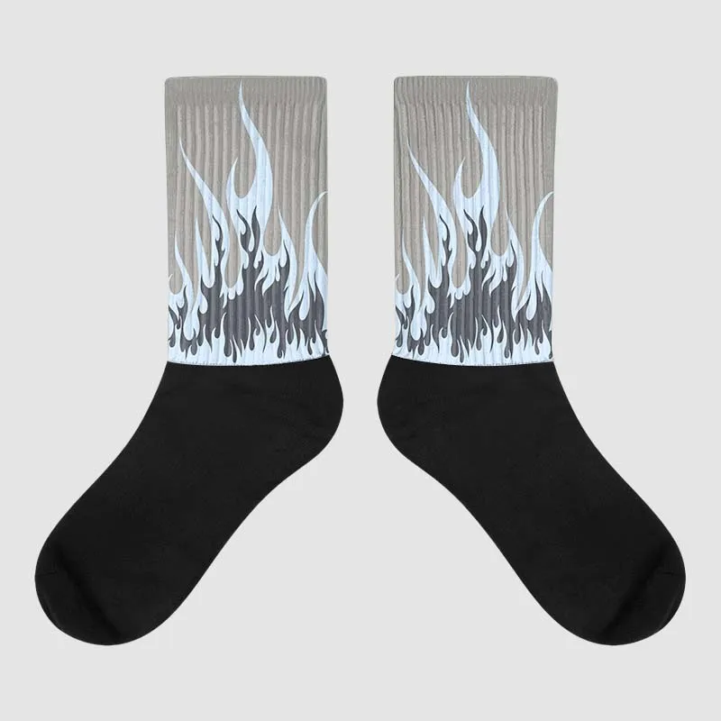 Cool Grey 6s Sublimated Socks FIRE Graphic sold by DopeSkill