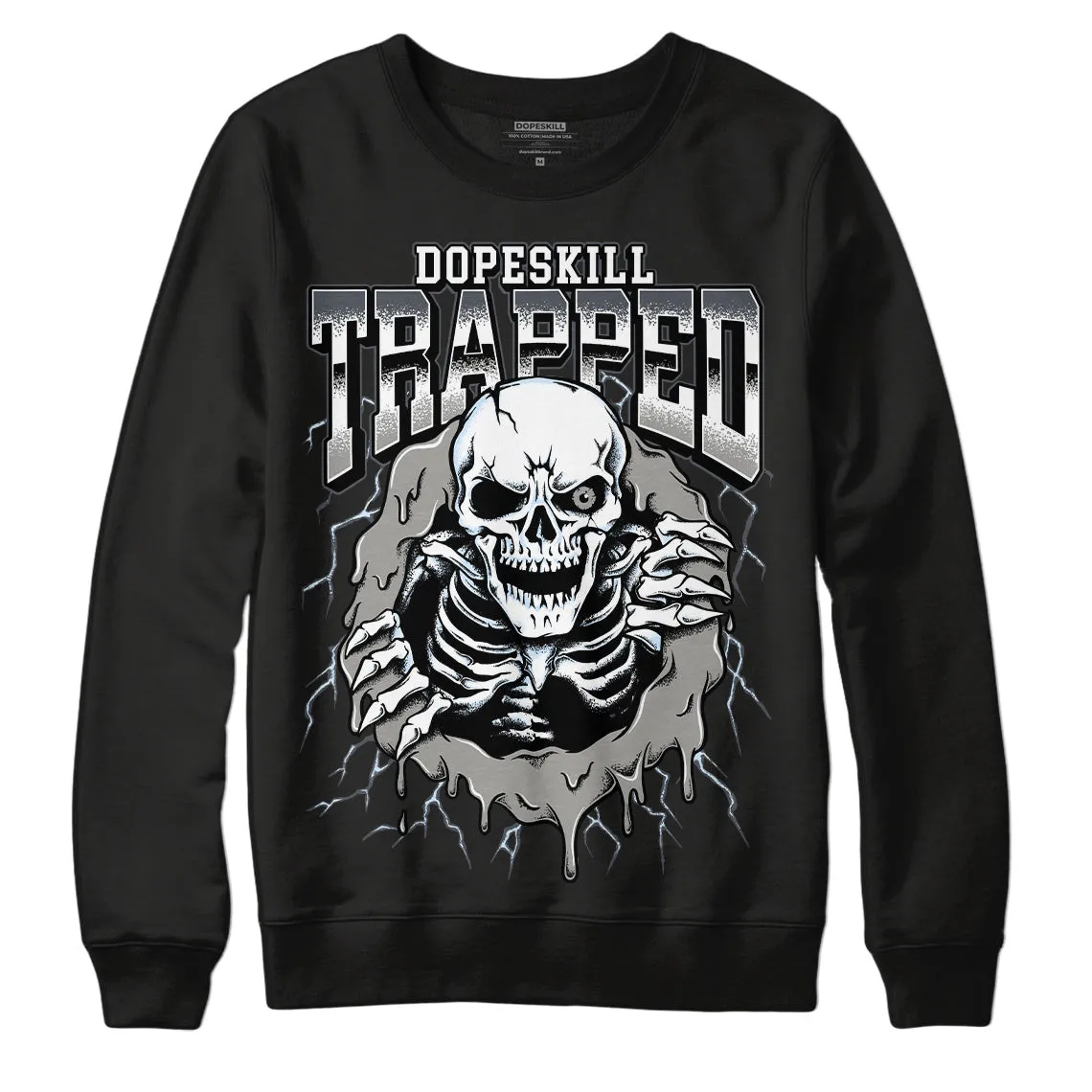 Cool Grey 6s DopeSkill Sweatshirt Trapped Halloween Graphic sold by DopeSkill product image thumbnail 2