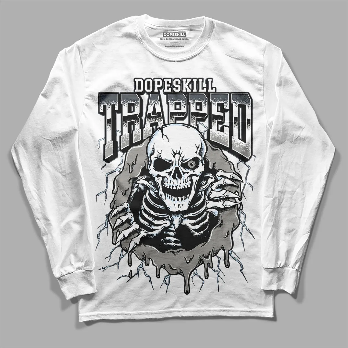 Cool Grey 6s DopeSkill Long Sleeve T-Shirt Trapped Halloween Graphic sold by DopeSkill