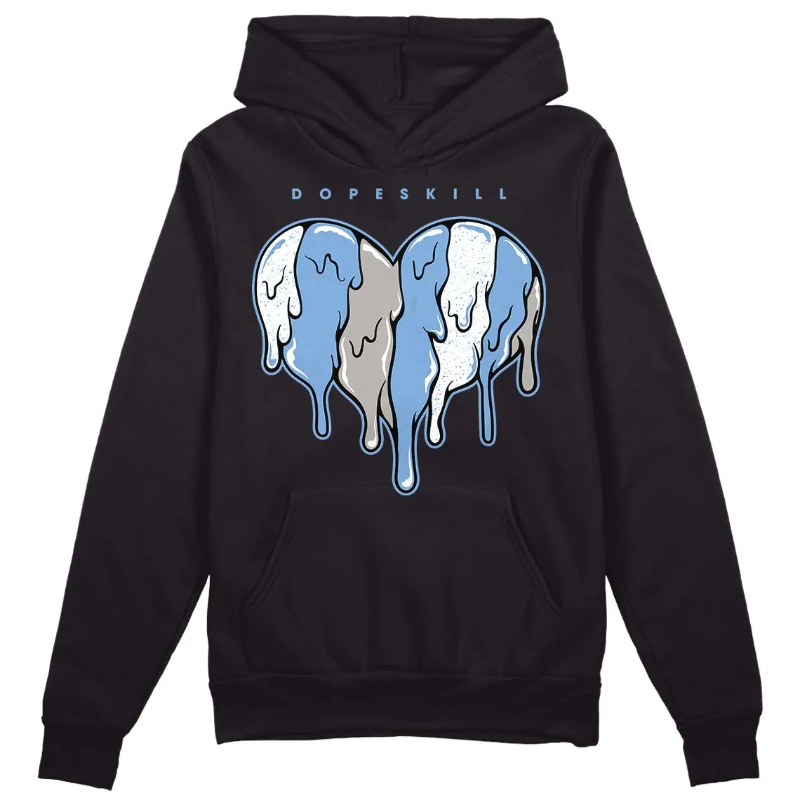 University Blue 5s DopeSkill Hoodie Sweatshirt Slime Drip Heart Graphic sold by DopeSkill product image thumbnail 2