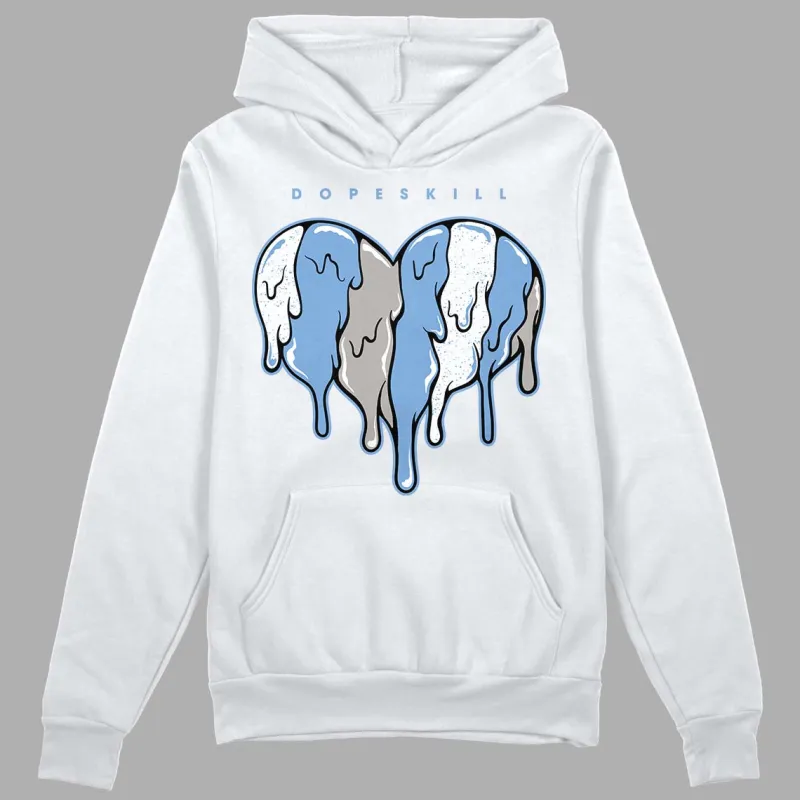 University Blue 5s DopeSkill Hoodie Sweatshirt Slime Drip Heart Graphic sold by DopeSkill