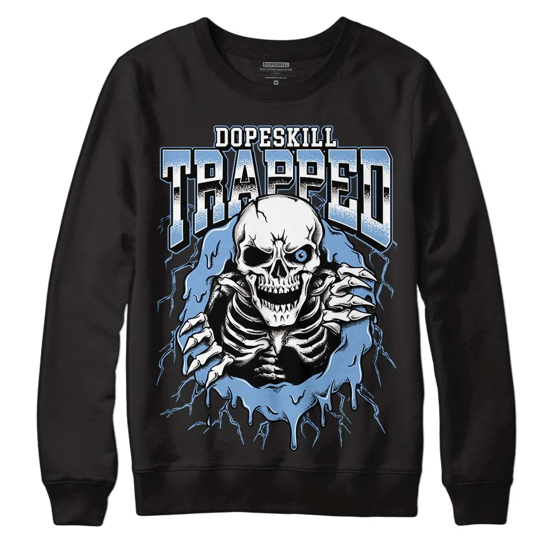 University Blue 5s DopeSkill Sweatshirt Trapped Halloween Graphic sold by DopeSkill product image thumbnail 2
