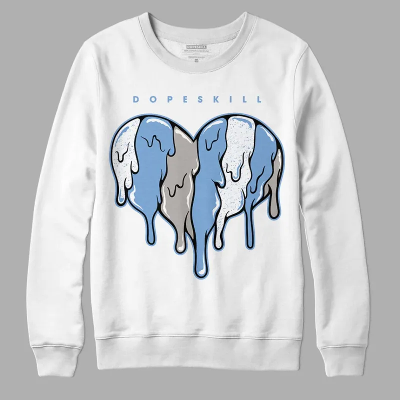 University Blue 5s DopeSkill Sweatshirt Slime Drip Heart Graphic sold by DopeSkill