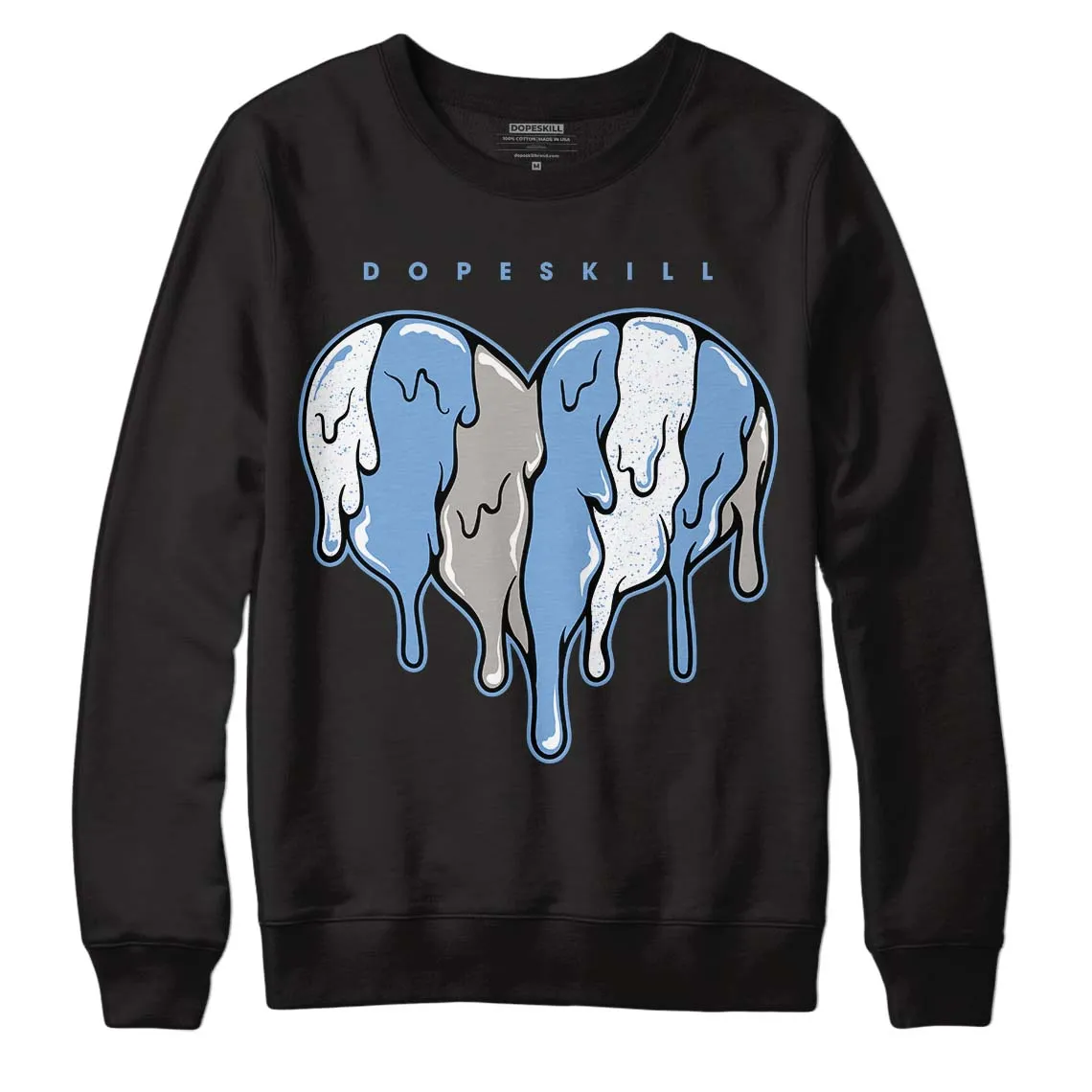 University Blue 5s DopeSkill Sweatshirt Slime Drip Heart Graphic sold by DopeSkill product image thumbnail 2