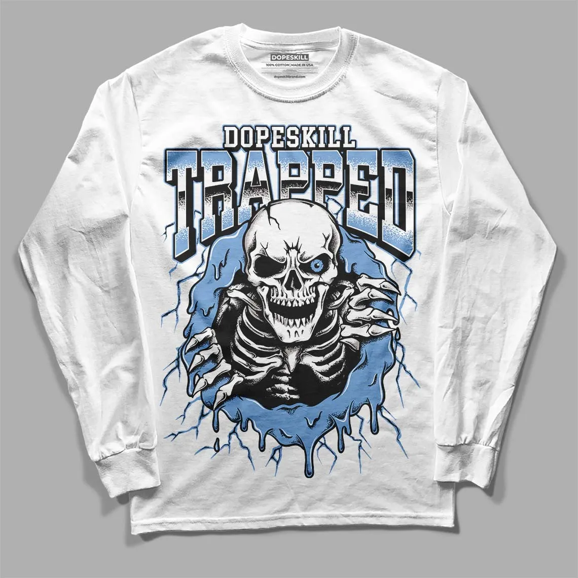 University Blue 5s DopeSkill Long Sleeve T-Shirt Trapped Halloween Graphic sold by DopeSkill