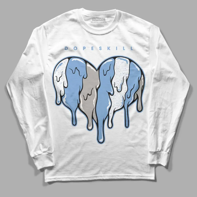 University Blue 5s DopeSkill Long Sleeve T-Shirt Slime Drip Heart Graphic sold by DopeSkill